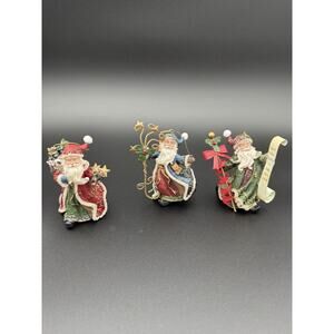 2003 Home Interiors Old World Santas 4" Set Of 3 Brand New Boxed Rare